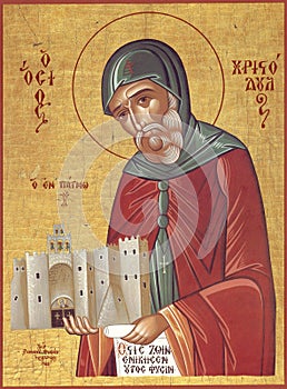 ODESSA REGION, UKRAINE Ã¢â¬â NOVEMBER, 29, 2019: Orthodox icon of St. Christodoulos